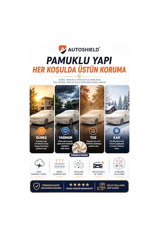 Renault Megane Sedan Uyumlu Pamuklu Bez Oto Branda Araç Örtüsü Toz Koruyucu Boya Dostu