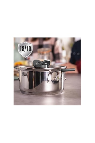 Tr Tefal Optispace 8 Parça Paslanmaz Çelik Tencere Seti Gri 24 Cm Diğer