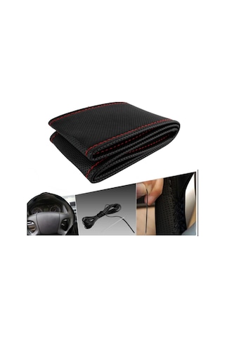 Otokılıfcı Sarmalı Dikmeli Noktalı Model Deri Direksiyon Kılıfı