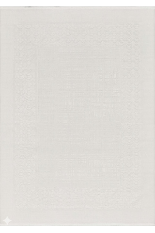 Merinos Vista Beyaz Renk %100 Akrilik Parlak Dokuma Modern Yumuşak Dokulu Salon Oturma Odası Halısı 76589-60