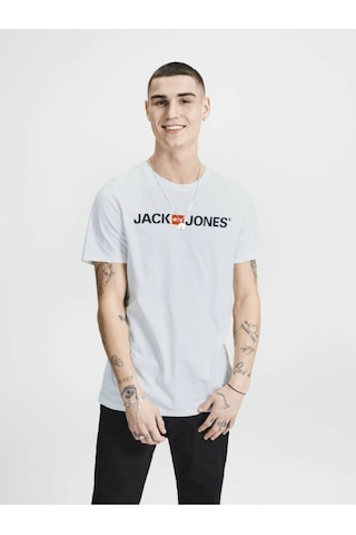 Jack & Jones Erkek T-Shirt 12137126 Beyaz