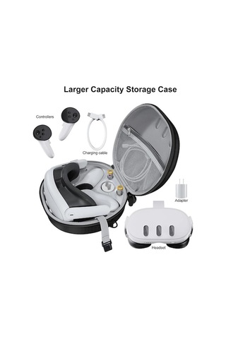Dofolink Oculus Quest 3 Vr İçin Taşınabilir Koruyucu Çanta - El Ve Çapraz Askı Fonksiyonu İle Kayar Fermuarlı Korumalı Depo Çantası Gri