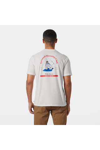Helly Hansen Skog Recycled Graphic Erkek T-shirt-32454 Beyaz