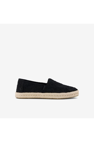 10023026 Black Espadril Kadın 10023030 10023026 Toms Alpargata Rope 2.0 Floral Crochet