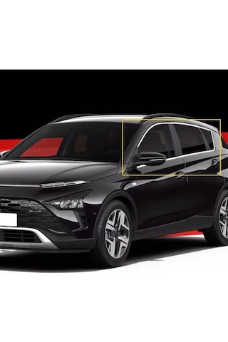 Hyundai Bayon Krom Cam Çerçevesi Tamtur 2021 Sonrası Uyumlu