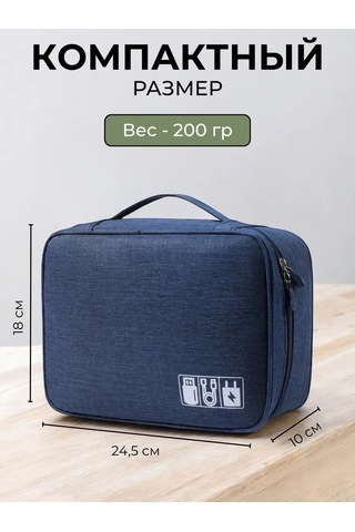 Unagi Kablolar Ve Şarj Cihazları İçin Saklama Organizer Çanta 243191781 Mavi