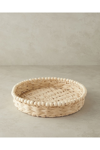 English Home Chaplet Hasır Tepsi Kahverengi