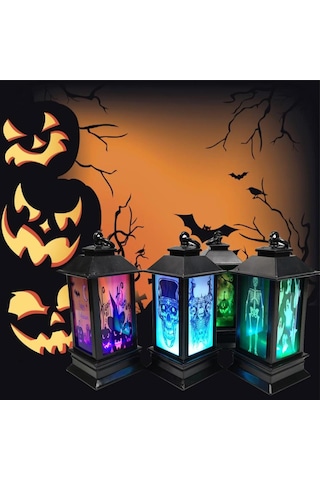 Fener Simülasyon Işıkları, Cadılar Bayramı İçin Korkutucu Parti Süslemeleri, Metal Askı Halkalı Balkabağı Desenli Rüzgar Çanları, Kaliteli Malzeme 2 Adet Çok Renkli