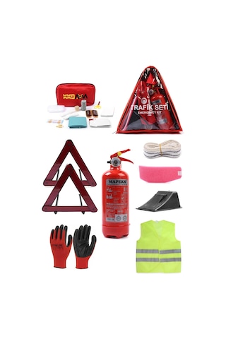 Kkdavm Üçgen Trafik ve İlk Yardım Seti Ekonomik - Tüvtürk Uyumlu