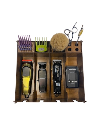 Ahşap Profesyonel Kuaför Berber Malzeme Organizeri