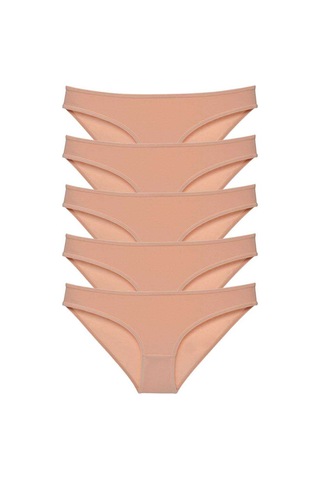 Royaleks 5 adet Süper Eko Set Likralı Kadın Slip Külot Ten RYL-EKO5003 Ten