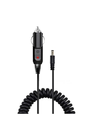 12v 2a Spiral Kablolu Çakmak Şarj Aleti 5.5x2.5mm Uçlu Sigortalı Çok Amaçlı Oto Çakmak Adaptörü