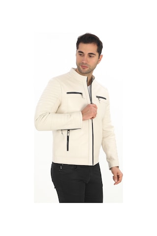 New Zaya Leather Erkek Biker Deri Ceket -