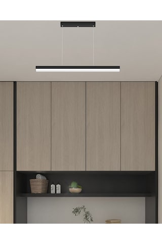 Magro 80cm Siyah Kasa, Beyaz Işık Modern Sarkıt Led Avize Siyah