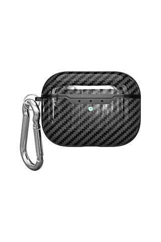 Ally Carbon Case Apple Uyumlu AirPods Pro Carbon Fiber Silikon Kilif 119943184 - Renk / Siyah