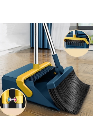 Sones Çift Taraflı Diş Kazıma Süpürge Ve Faraş Seti, Stil: Manyetik Mavi