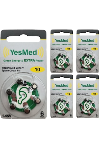 Yesmed Extra Power 10 Numara Pil 5 Paket X 6 Adet 30 Adet P...