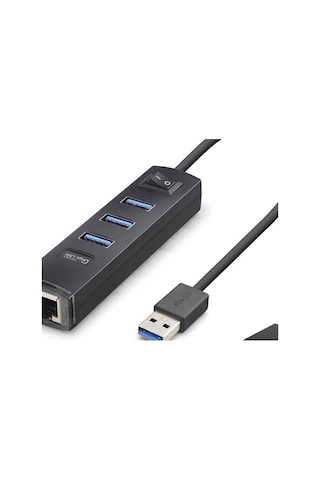 Usb Type-c 3.2 Gen1 Hub Ethernet Gigabit 4 Port Siyah Rj4503 Evimdeyokyok