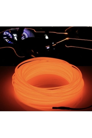 Araç Içi Neon Şerit Led 3 Metre Turuncu  (Torpido Ledi)  (527438845)