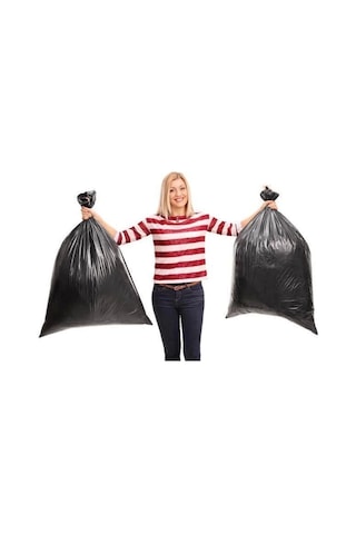 200 Adet Jumbo Boy Rulo Çöp Poşeti 80x110 Cm Dayanıklı Çöp Torbası 10lu 20 Paket 1 Koli