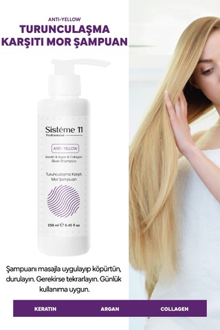 Sistéme 11 Turunculaşma Karşıtı Silver Mor Şampuan 250 Ml Boyalı