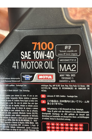 Motul 7100 10w-40 Yeni Seri Motosiklet Yağı 1 Litre