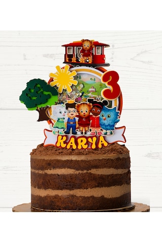 Kaplan Daniel Temalı İsme Özel Doğum Günü Pasta Süsü