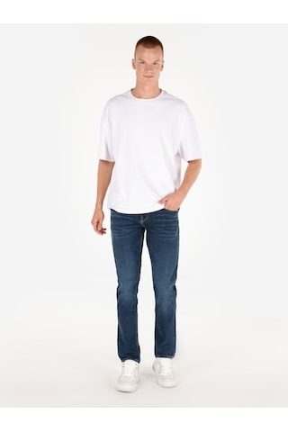 Colins 044 Karl Normal Kesim Düşük Bel Düz Paça Mavi Erkek Pantolon Cl1071285 Denim