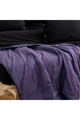 Tek Kişilik %100 Pamuk Ranforce Nevresim Takımı 160x220 Cm Gri Lastiksiz Çarşaflı Gri