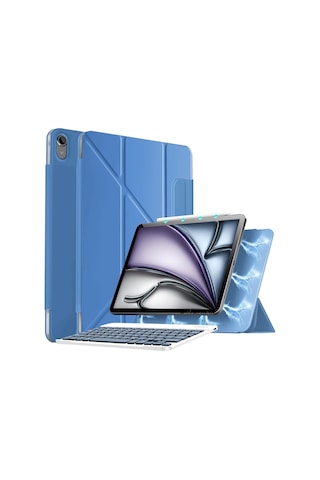 İpad Uyumlu 11.nesil A16 11inç/10.nesil 10.9inç Ultra İnce Klavyeli Kılıf Mıknatıslı Manyetik Kilitlenen Kapak