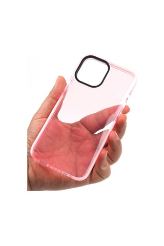 Apple Uyumlu iPhone 12 Pro Max Uyumlu Zore Punto Kılıf-pembe Pembe -