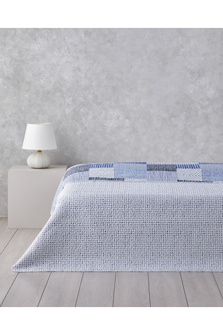 English Home Harlem King Size Çok Amaçlı Örtü 240x220 Cm Lacivert Lacivert