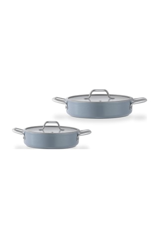 Madame Coco Nano Seramik 4 Parça Sahan Seti - Gri/beyaz - 18x22 Cm Çok Renkli