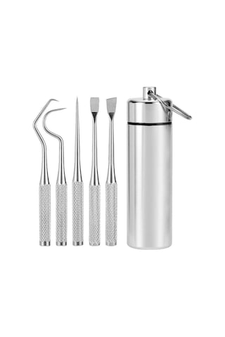 Valkyrie 5 Parça Paslanmaz Çelik Mini Diş Tartar Sökücü Diş Temiz