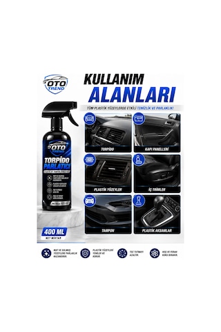 Oto Trend Torpido Parlatıcı Sprey 400 Ml Plastik Aksamlar İçin Parlak Ve Temiz Görünüm