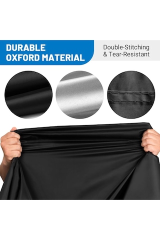 Xl Motosiklet Brandası, Su Geçirmez, Dikiz Aynalı, Siyah, Uv Ve Rüzgar Korumalı