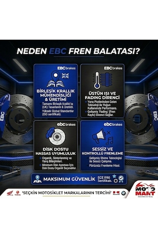Zontes 250 T E Arka Fren Balatası Ebc-t03122