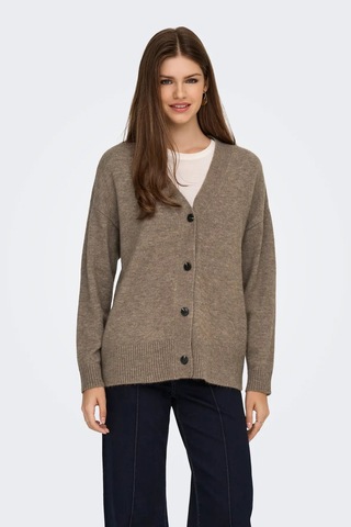 Only Kadın Onlhouston V Yaka Uzun Kollu Yünlü Hırka 15353192 Fındık Fındık