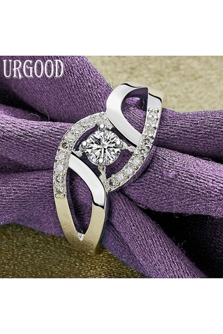 925 Ayar Gümüş Aaa Zirkon Yüzük Hediye Charm Düğün Takı 9