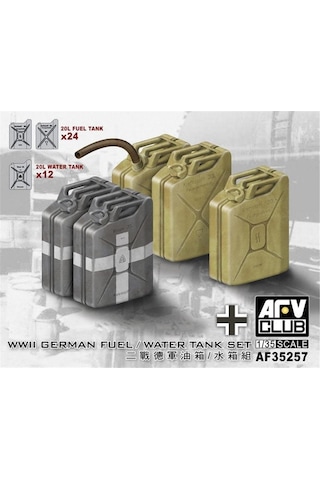 Afv Club Af35257 1/35 Ölçek, German Wwıı 20l Jerrycan Bidon Seti, Plastik Model Kiti-52323
