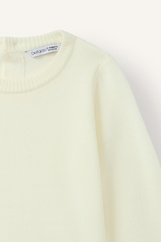 Defacto Oversize Bisiklet Yaka Düşük Omuzlu Basic Triko Kazak H8470a526auer105 Ekru-er105