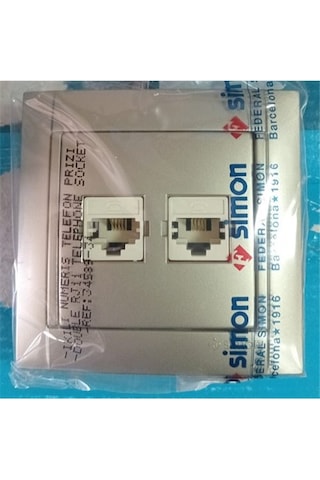 Simon 34 Renkli İkili Cat 6 Data Prizi Çerçeveli