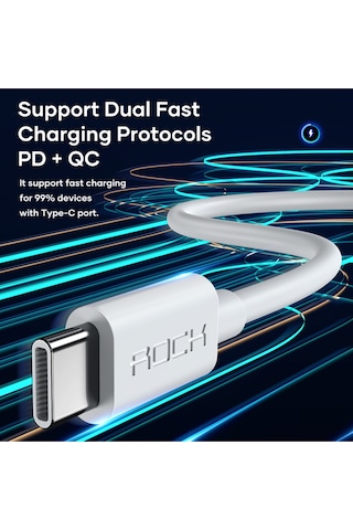 Z6 Type-c To Type-c 3a Pd 2 Metre Şarj Ve Data Kablosu Beyaz