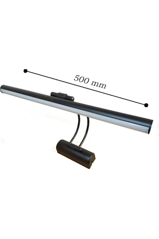 Siyah 50 Cm Aplik Ayna Üstü Ve Tablo Ve Resim Aydınlatması Siyah