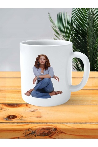 Julia Roberts Baskılı Kupa Bardak Kişiye Özel Model 1 Çok Renkli