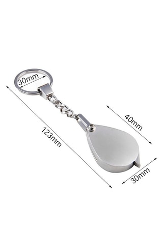Jokey Kırtasiye Taşınır, Mini Katlanır Çelik Anaktarlıklı Cep Büyüteci 10x30mm Cam Lens