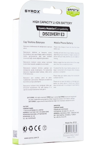 General Mobile Discovery 1 Batarya Syrox B152