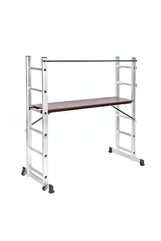 Packtech Alüminyum Platform Merdiven 9 Basamaklı 260 Cm Düz Uzayan