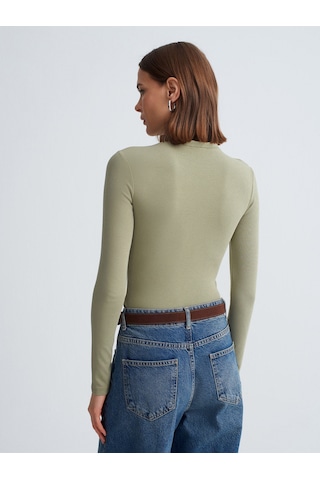 Dilvin 31433 Dik Yaka Top-çağla Çağla