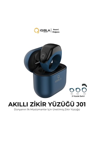 Iqibla Smart Ring J01 Jood Akıllı Zikir Yüzüğü Mavi